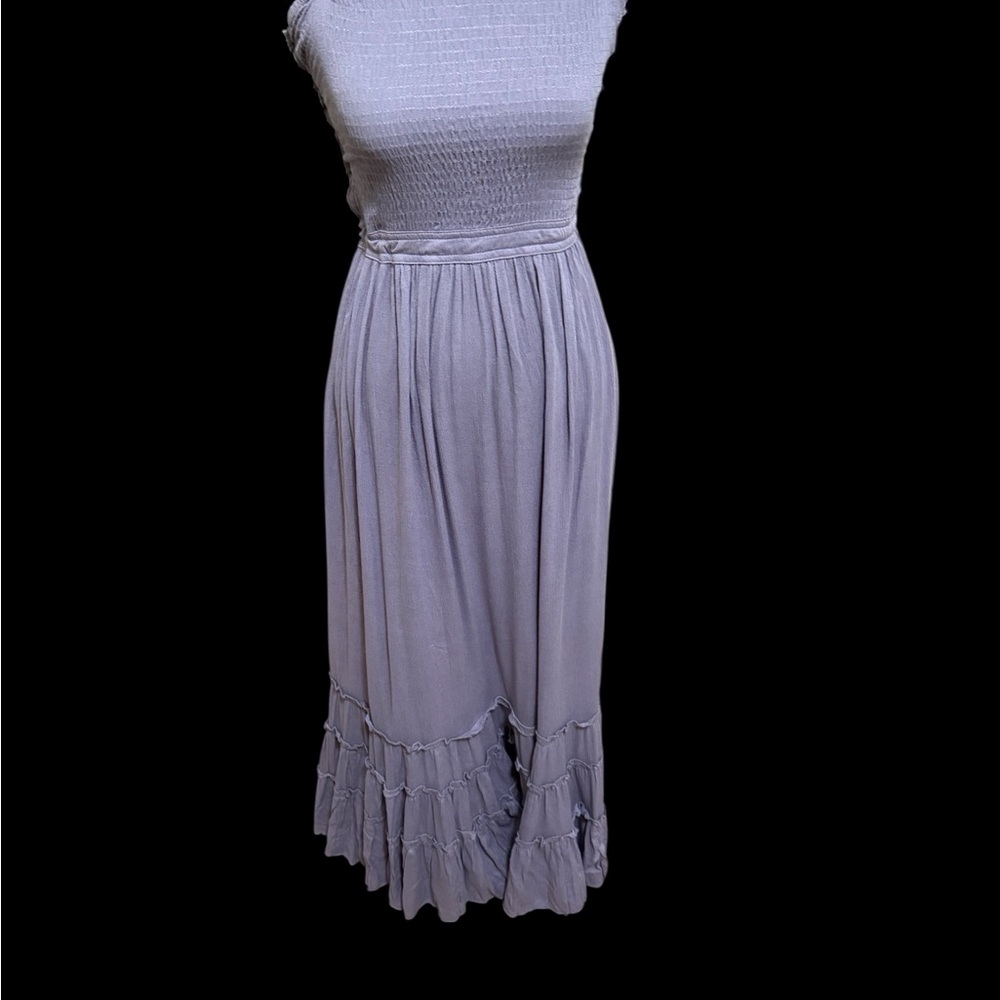 R7 Elegant Backless Lavender Dress